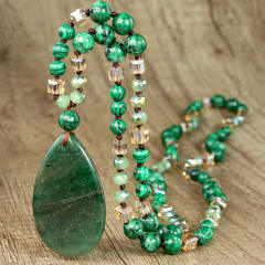 Best-Selling Bohemian Style Natural Stone Necklace for Women