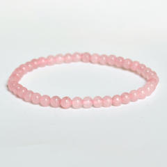 Handmade bead pink crystal bracelet