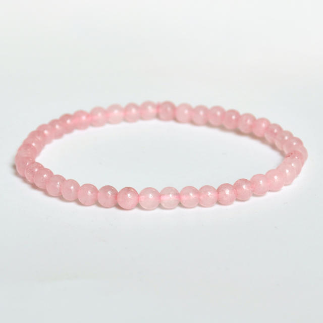 Handmade bead pink crystal bracelet