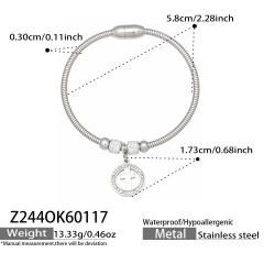 Z244-steel color bracelet