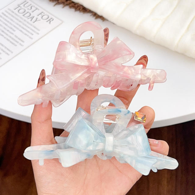 New Korean Acetic Acid Heavy Industry Bow Grab Clip hair claw clips