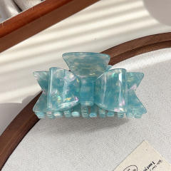 New Acetate Bow Clip French Retro Hair Claw clips Shark Clip for Women 8.7cm