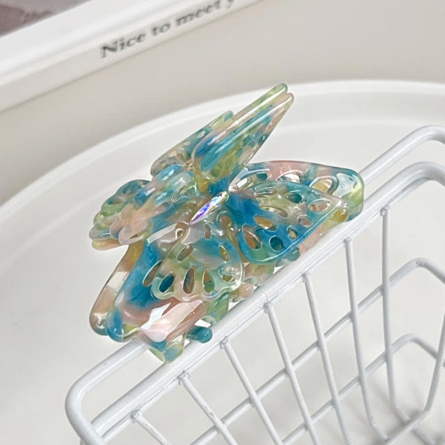 French Elegant Hollow Double-Layer Butterfly Hairpin good quality hair calw Clip