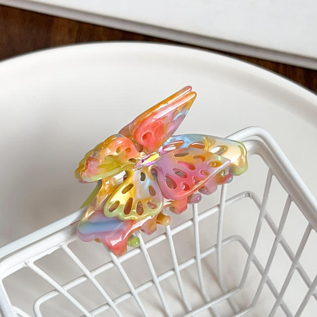 French Elegant Hollow Double-Layer Butterfly Hairpin good quality hair calw Clip