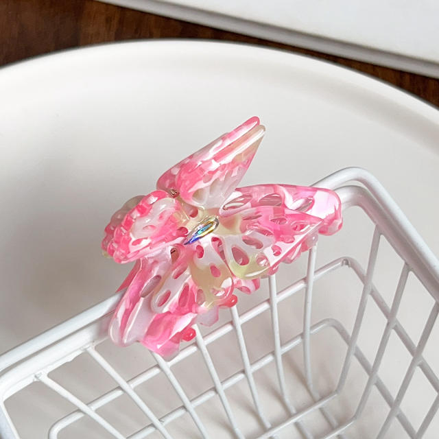 French Elegant Hollow Double-Layer Butterfly Hairpin good quality hair calw Clip