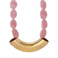 Vintage Geometric Resin Handmade Beaded Necklace Exaggerated CCB Choker Jewelry for Women