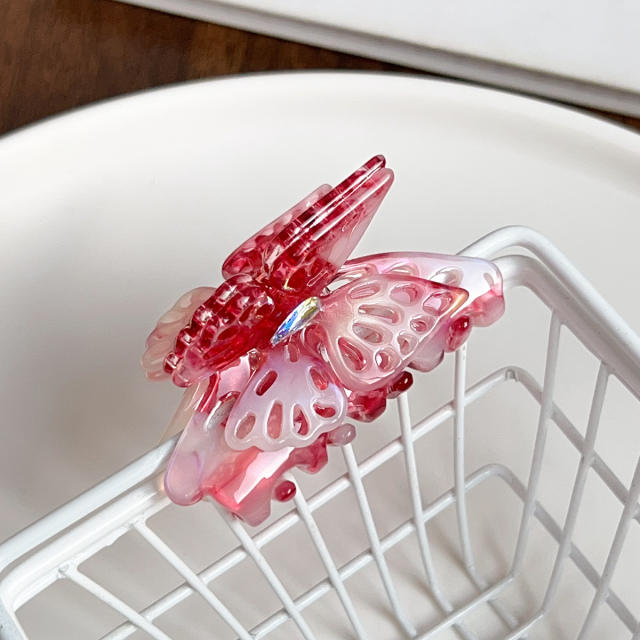 French Elegant Hollow Double-Layer Butterfly Hairpin good quality hair calw Clip