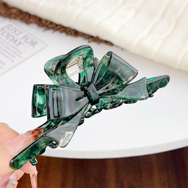 New Korean Acetic Acid Heavy Industry Bow Grab Clip hair claw clips