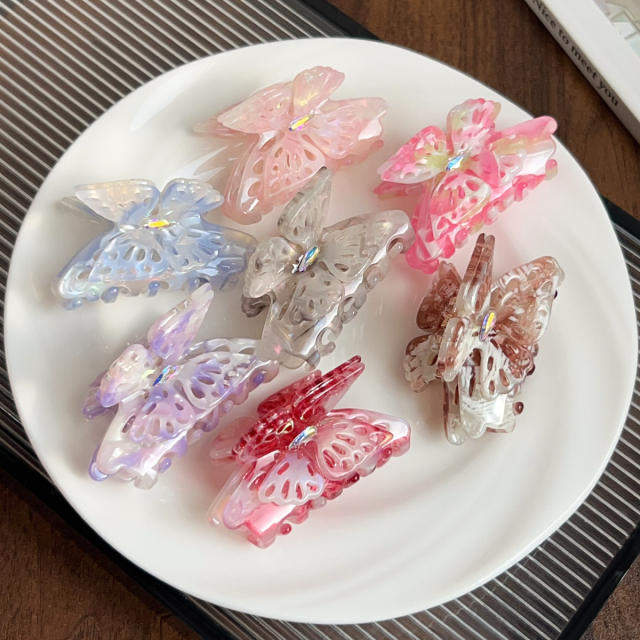 French Elegant Hollow Double-Layer Butterfly Hairpin good quality hair calw Clip