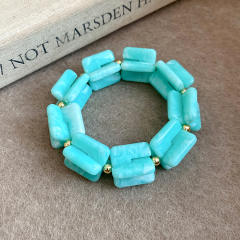 Acrylic Beaded Irregular Square Necklace earrings bracelet set