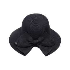 Straw Hat Women's Spring Summer Travel Bow Large Brim Beach Hat