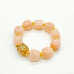 Fashion Retro Acrylic Square Splicing Bracelet Dopamine Colorful Jewelry for Women