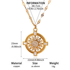 Luxury Star Moon pendant Stainless Steel Necklace diamond pendant necklace