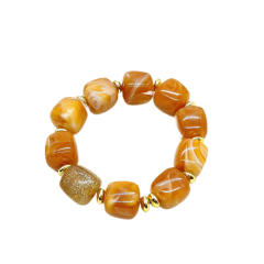 Fashion Retro Acrylic Square Splicing Bracelet Dopamine Colorful Jewelry for Women