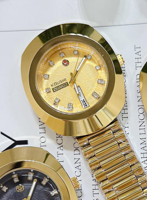 Popular Watch Steel Band Vintage Style Simple Calendar Watch