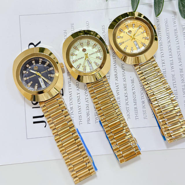 Popular Watch Steel Band Vintage Style Simple Calendar Watch