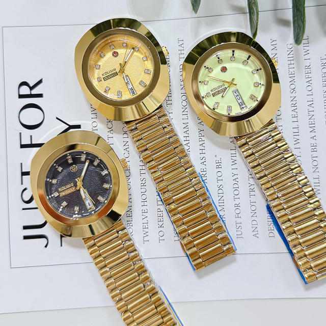 Popular Watch Steel Band Vintage Style Simple Calendar Watch