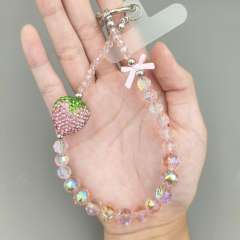 Strawberry Crystal Phone Chain Creative Phone Chain