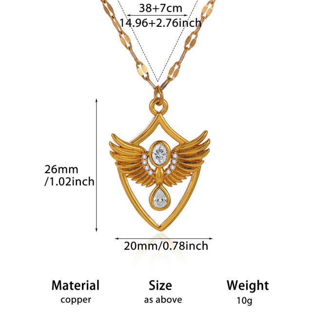 Luxury Star Moon pendant Stainless Steel Necklace diamond pendant necklace