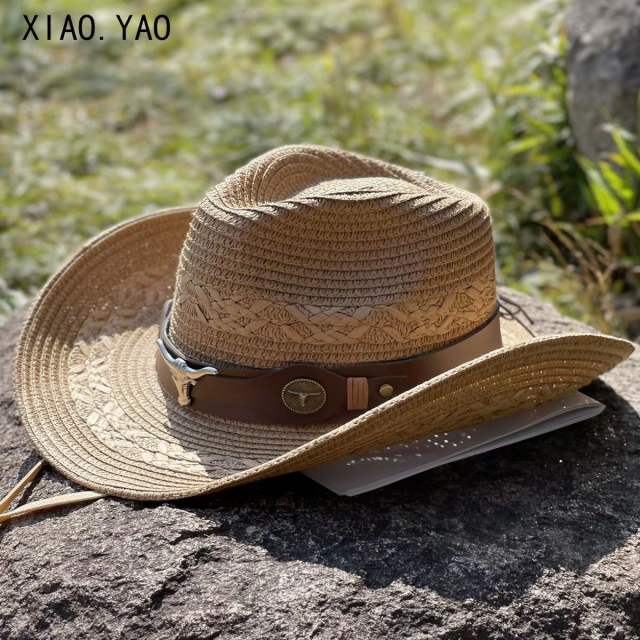 Spring summer cowboy straw hat sun hat