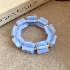 Acrylic Beaded Irregular Square Necklace earrings bracelet set