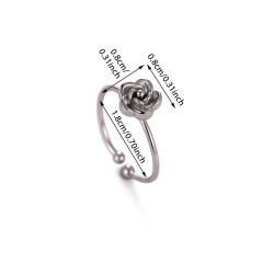 304 Stainless Steel rings Sun Face-Shaped Flower Unique 18K Plated Rings