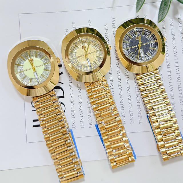 Popular Watch Steel Band Vintage Style Simple Calendar Watch