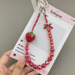 Strawberry Crystal Phone Chain Creative Phone Chain