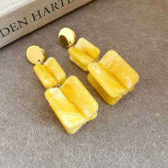 Acrylic Beaded Irregular Square Necklace earrings bracelet set