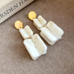 Acrylic Beaded Irregular Square Necklace earrings bracelet set