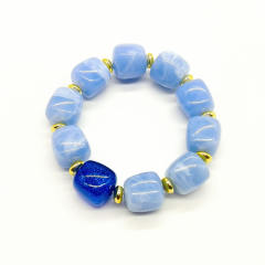 Fashion Retro Acrylic Square Splicing Bracelet Dopamine Colorful Jewelry for Women