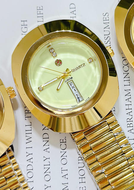 Popular Watch Steel Band Vintage Style Simple Calendar Watch