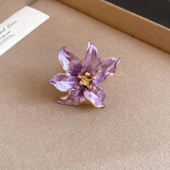 2026 New Vintage Tulip Flower Ring Chanel-Style Personalized  Adjustable Ring