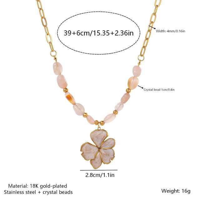 New Style Multi-Pendant Flower Butterfly Stainless Steel Necklace for Women