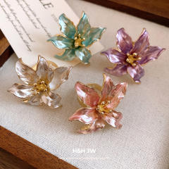 2026 New Vintage Tulip Flower Ring Chanel-Style Personalized  Adjustable Ring