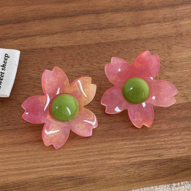 Super Fairy Sweet Spring Summer Flower Earrings for Women acrylic peatl earrings