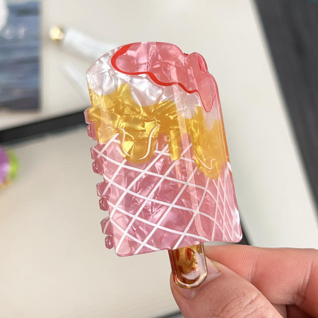 Creative Holiday Style Watermelon Ice Cream Hair Clip Summer Cartoon hair claw clips