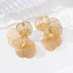 Hollow out Flower petal Earrings Fashionable Party Earrings