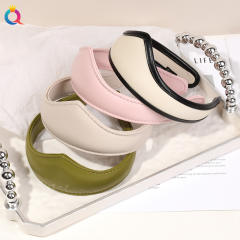 Vintage PU leather crown shape headband for women