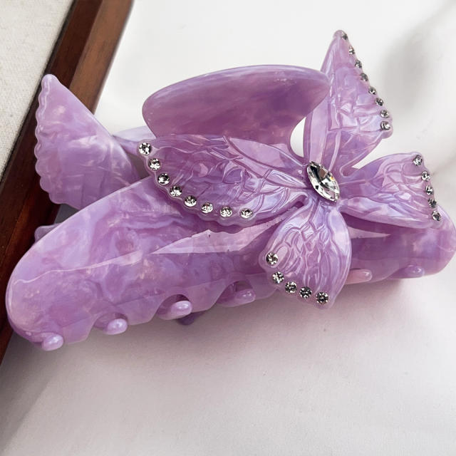 Flower-Shaped Hair Clip Gradient Candy Colors Elegant hair claw clips for Women