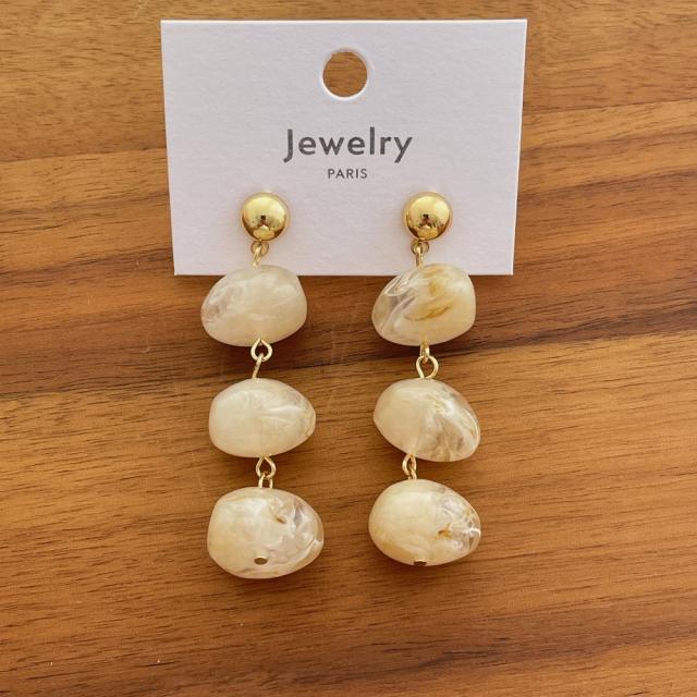 Retro Unique Design Resin Geometric Earrings