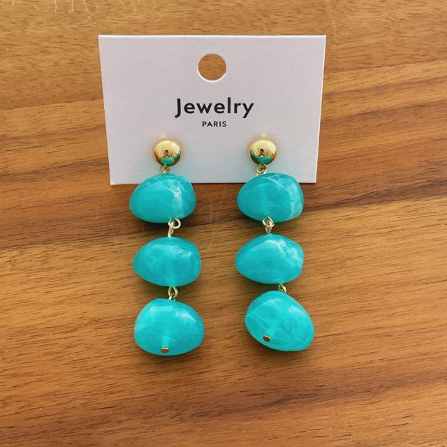 Retro Unique Design Resin Geometric Earrings