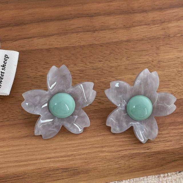 Super Fairy Sweet Spring Summer Flower Earrings for Women acrylic peatl earrings