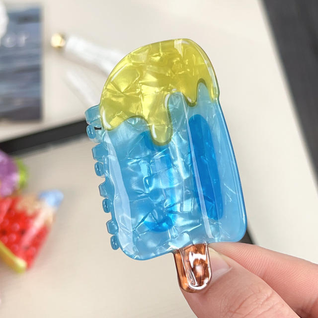Creative Holiday Style Watermelon Ice Cream Hair Clip Summer Cartoon hair claw clips