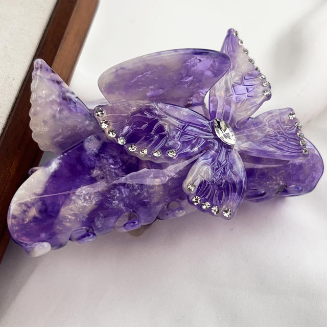 Flower-Shaped Hair Clip Gradient Candy Colors Elegant hair claw clips for Women