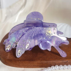 Texture Water Drop Diamond Butterfly Hair Clip 13cm Large hair claw clips