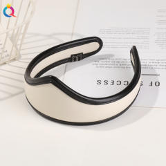 Vintage PU leather crown shape headband for women