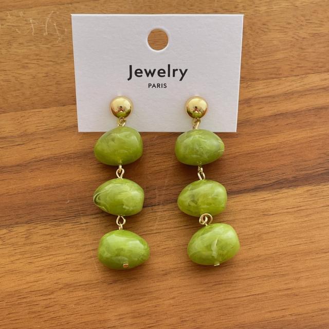 Retro Unique Design Resin Geometric Earrings