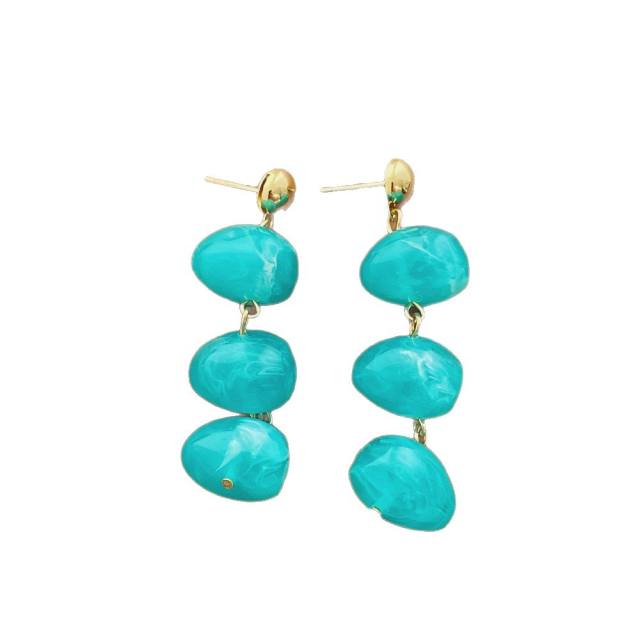 Retro Unique Design Resin Geometric Earrings