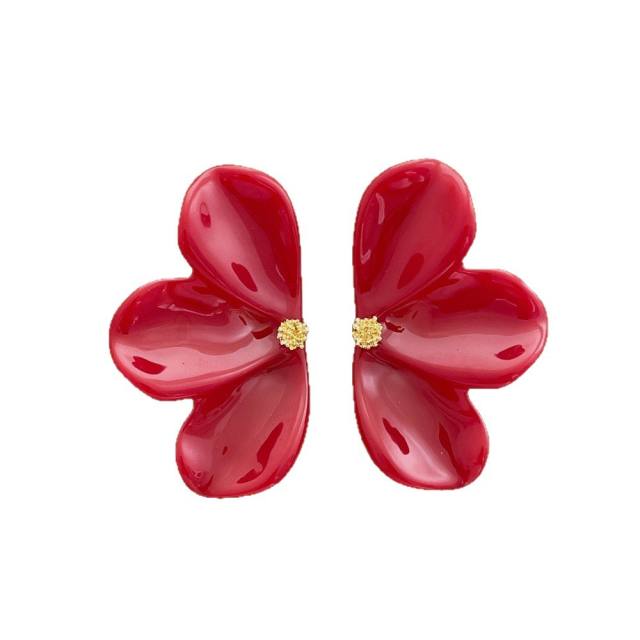 Light Luxury Versatile Resin Flower Earrings